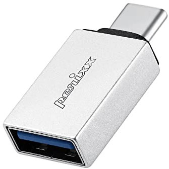 Perixx Adaptador USB C a USB 3.0, Tipo-C a USB 3.0 Adaptador OTG para Carga Rápida y Transferencis de Datos, Compatible con MacBook Pro 2020/19/18, MacBook Air 20/19/18 - Negro