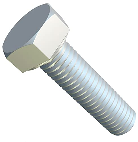 M6x20 boulons à tête hexagonale, Boulons hexagonaux, vis à capuchon adaptées aux construction métallique, machines, automobiles, bricolage acier zingué classe 8.8 DIN933 6mm x 20mm (25 pack)