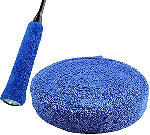 16.4ft Tennis Racket Grips Badminton Racquet Grip Tape Absorbent Towel Racket Overgrip Anti-Skid Towel Grip Wraps Big Reel Towel Tape Roll for Pickleball Racket Bike Handle Fishing Rod