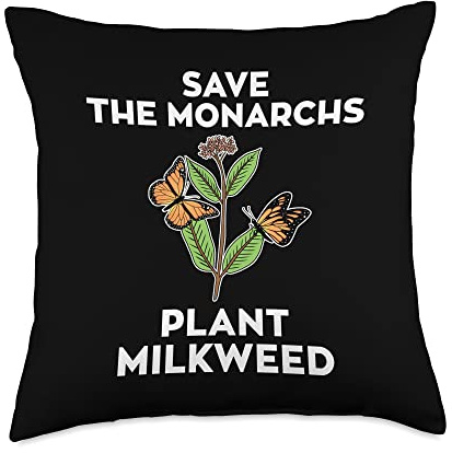 Funny Monarch Butterfly Art Men Women Plant Planting Lovers Throw Pillow