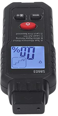 Misuratore di umidità di Legno, Esposizione LCD dell'ABS di Legno Chiudibile a Chiave Automatica del Tester dell'umidità per Cartone