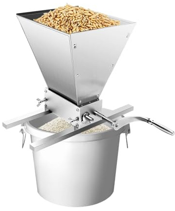 MINRS Macinino manuale per cereali in acciaio inox, adatto per macinare orzo frumento e altri cereali