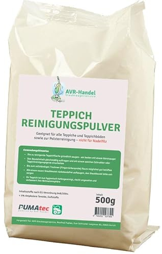 Moquette polvere detergente in polvere per la pulizia di tappeti e tappezzeria (500 grammi)