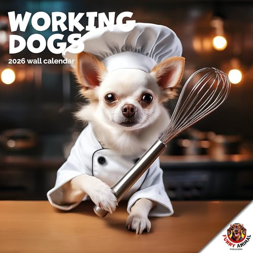 Working Dogs Calendar 2026 From The Funny Animals Calendar Collection. Large Square Wall Calendar, 16 Month, Funny Dog