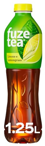 Fuze Tea, Bevanda Rinfrescante Analcolica di Té al Gusto Limone e Citronella, con Zuccheri ed Edulcorante - 1 Bottiglia da 1.25 L