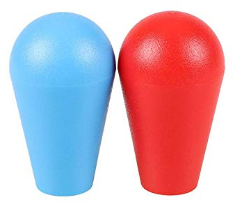 EG STARTS Arcade Joystick's Oval Balltop, Arcade Ellipse Topball Handle use for 2 Player Arcade Joystick DIY Kit Sanwa Joystick MAME Jamma Part (Red & Blue)