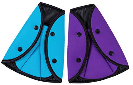 HONGXIN-SHOP Auto Gurtpolster Sicherheitsgurt Universal Einstellbare Dreieck Gürtelpolster Pad Stabile Sicherheitsgürtel Einsteller für Kinder und Erwachsene Lila Blau 2 Stück