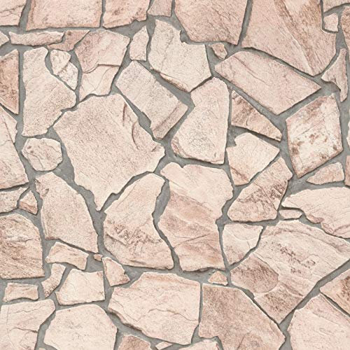 Papier peint intissé brique pierre imitation Tapisserie salle de bain 927323 92732-3 A.S. Création Best of Wood`n Stone 2nd Edition | Beige/Crème/Marron/Gris | Rouleau (10,05 x 0,53 m) = 5,33 m²
