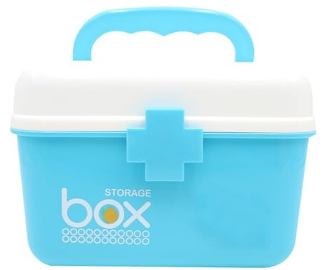 Zerodeko Medicine Storage Box Medication Organizer, Lockable Box with Convenient Handle 2 Layer for Storing Medicines, Bandages, Ointments & Tools Home Accessories