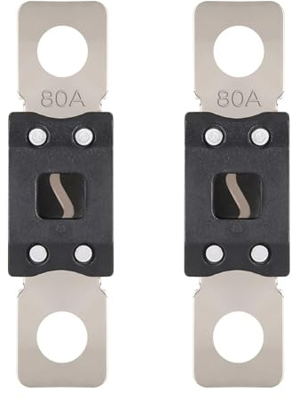VEXUNGA MEGA Fusibles Coche 80A Fusibles ANM Mega Fusible de Alta Corriente 80 Amperios para Vehiculos Autocaravana Camiones Autobuses (2 Piezas)
