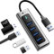 USB Hub, 4-Port 5Gbps USB Extension Hub for Data Transfer, USB Port Expander for Laptop
