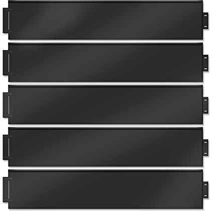 SUBTLETY Bordi per Prato in Metallo Bordatura per Letto Zincato per Falciatura Bordo per Giardino Flessibile da 20m Bordi per Aiuole a Palizzata per Frutteti Prti, Nero (100x15cm, 20 pz.)