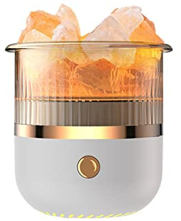 Humidificadores Humidificador de aire USB, difusor de Aroma, piedra de cristal, aceite esencial ultrasónico eléctrico, humidificador de aire for aromaterapia con luz LED de 7 colores para el dormitori