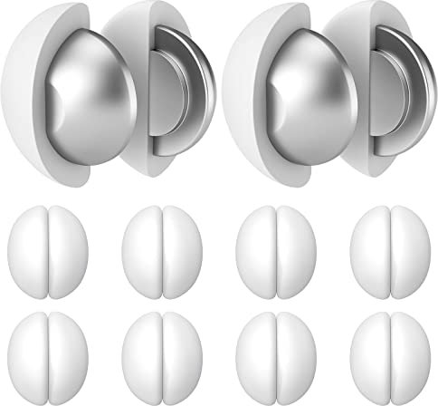 ROLIZOE Shower Curtain Weights – 10 Pairs Silicone Encased Strong Magnetic Curtain Weights for No Rust, No Clang, No Falling Apart – Ideal for Shower Curtains, Outdoor Curtains, and Tablecloths