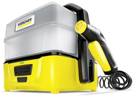 Karcher OC 3 Plus Mobile Outdoor Cleaner, 1.8 gal. Water Tank, Spray Gun and Hose, Battery Operated, for on-to-go Cleaning, 72 PSI