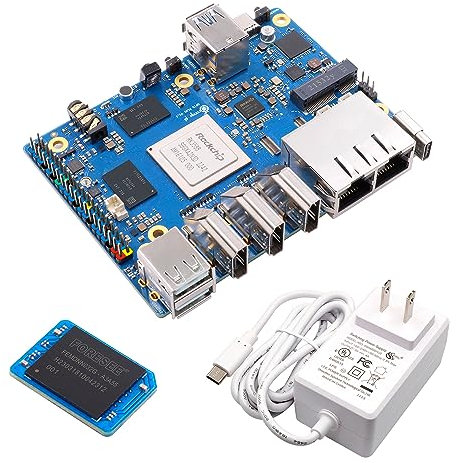 Orange Pi 5 Plus 32GB LPDDR4/4x Rockchip RK3588 8-Core 64-Bit Single Board Computer mit 256GB eMMC, Development Board Run Orange Pi/Ubuntu/Debian/Android 12 OS (5 Plus 32G + 256G eMMC + Netzteil)