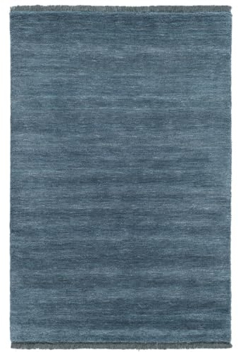 RugVista Handloom fringes Matta, 80 x 120 cm, Mörk Teal | Moderna, Rektangulär, Medellång lugg, Endast kemtvätt, Vardagsrum, Sovrum, Hall