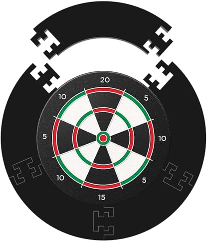 Anello di protezione per bersaglio, 5 pezzi, per freccette Surround, Eva Dartboard Surround, cerchio interno 45 cm, anello esterno 71 cm, anello di raccolta surround, bersaglio per protezione da