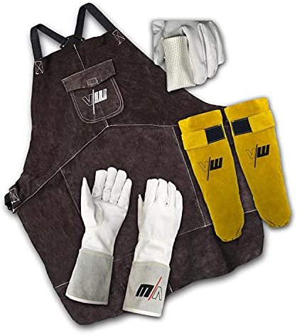 VECTOR Paire de gants de soudeur et de protection des doigts pour soudage des électrodes Wig Mag