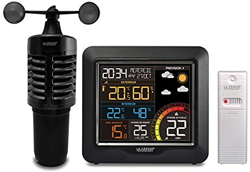La Crosse Technology - WS6861 Farbwetterstation mit Windmesser - Schwarz
