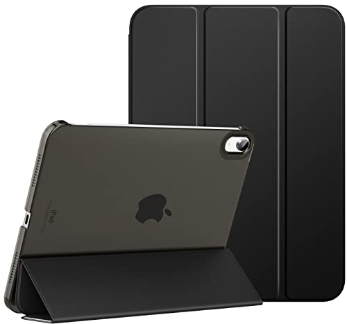 MoKo Hülle für iPad (A16) 11. Generation 11 Zoll 2025, iPad 10. Generation 10,9 Zoll 2022, Schlanke Stand Schutzhülle mit Hart PC Transparent Rückseite, Schwarz
