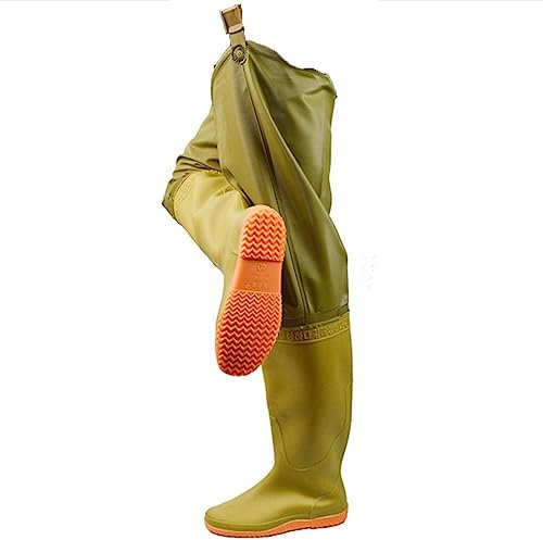 Watstiefel Angelhose, Umpflanzen von Sämlingen, Gesäß, Watstiefel, wasserdichte, verschleißfeste Oxford-Sohle aus PVC (Color : Yellow, Size : 40 EU)