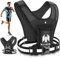 West Biking Running Vest Phone Holder | Fold-out Phone Pouch | Breathable Hi Vis Reflective Running Vest with Buckle, 2 Shoulder Pockets for Keys/Gels, Men Women Running Accessories (Standard Buckle)