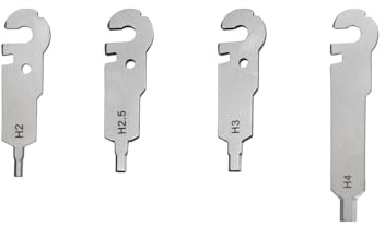 Roxon FLEX FT06 - Construya su propio juego de accesorios para herramientas de implementos multiherramienta (llave hexagonal de 2 mm / 2,5 mm / 3 mm / 4 mm)