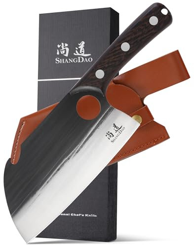 SHANGDAO Coltello Deba 17.8 cm, coltello giapponese Yanagiba per tagliare, sfilettare e affettare il pesce, acciaio inossidabile tedesco di alta qualità e manico, Traditional Wooden Handle, Gift Box