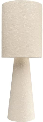 Kare Design Stehlampe Marleen Beige Boucle, 60cm Höhe, Weiß, Baumwolle, Stahl, Moderne Stehleuchte, Schlafzimmer, keine Leuchtmittel inklusive, 60x22x22 cm (HxBxT)