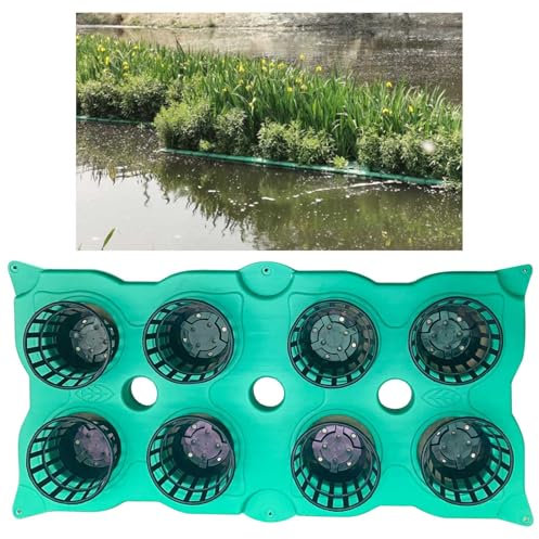 Aquaponics Panier de fleurs flottant pour grand étang 99,4 x 50,7 cm Pots de plantes aquatiques avec conteneurs à plateforme flottante Idéal pour système de culture aquaponique (couleur : jardinière