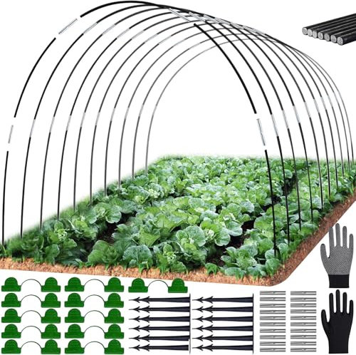 Folientunnel für Hochbeet,Pflanztunnel Bögen für Hochbeet,50 PCS Tunnelbögen Hochbeet,Pflanztunnel für Hochbeet,Gewächshausreifen für Hochbeet,Gewächshaus Tunnel Bögen