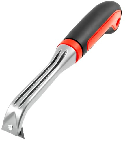 Raschietto per vernice in carburo antiscivolo, con manico in plastica, raschietto triangolare resistente per pittura adesivi per la lavorazione del legno, rimozione di legno, metallo, cemento, pietra