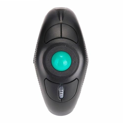 Toddmomy Souris Trackball sans Fil 2,4 Ghz Portable à Commande par Pouce Port USB, Noire, Ergonomique pour PC Portable, Utilisation Confortable et Fatigue Musculaire
