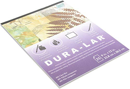 Grafix P05DC0912 Lot de 25 Feuilles de Film acétate Ultra Transparent pour revêtements, pochoirs, séparation des Couleurs, Applications de fenêtre, Transparents 22,9 x 30,5 cm