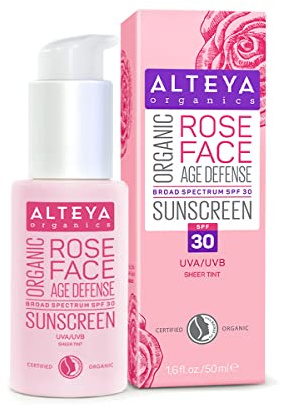 Alteya Organic Sunscreen Rose Face Cream SPF30-50 ml