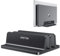 OMOTON Support Ordinateur, Portable Compatible avec Macbook/iPad/Microsoft, PC Double Support Vertical Bureau Réglable Laptop Stand en Aluminium, Dock Stand pour PC(jusqu'à 17,3 Pouces), Noir