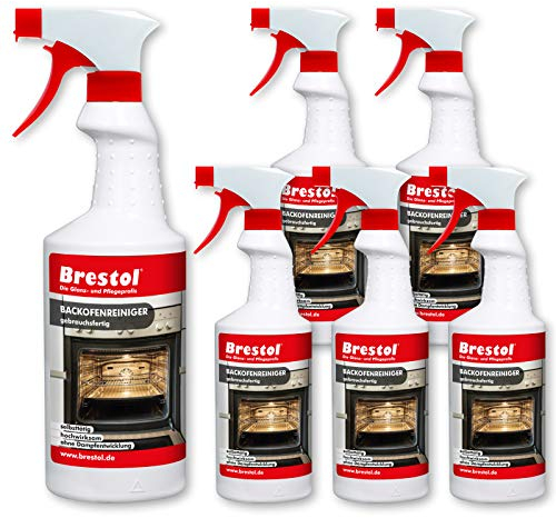 Limpiador de horno y parrilla, 6 x 750 ml, funciona solo, para parrilla, horno, wok, raclette, sartén, freidora, placa de cocina o chimenea