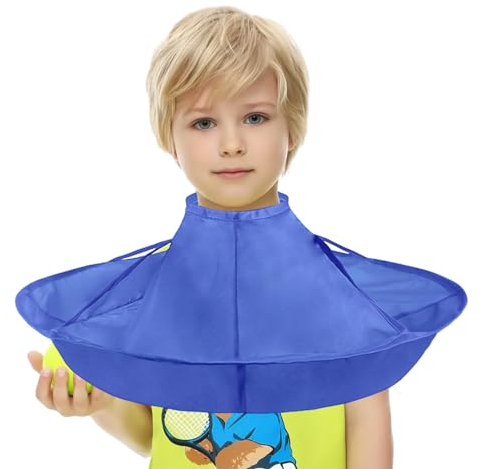 Friseurumhang Kinder, Friseurumhänge Haarfänger für Haarschnitte, Haarschneideumhang Kinder Haarschnitt Dreidimensional Friseursalon-Umhang für Salon Zubehör, Wasserdichte Haarschneide Umhänge kinder