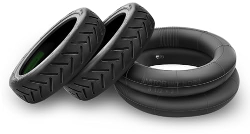 Amitor 2 Pack Ruedas y Cámara Patinete 8 1/2 x2, Cubierta y Cámara de Aire 8.5 Pulgadas para Patinete Electrico Xiaomi M365/1S/Pro/Pro 2/Essential, 50/75-6.1 Neumático Exterior e Interior Universales