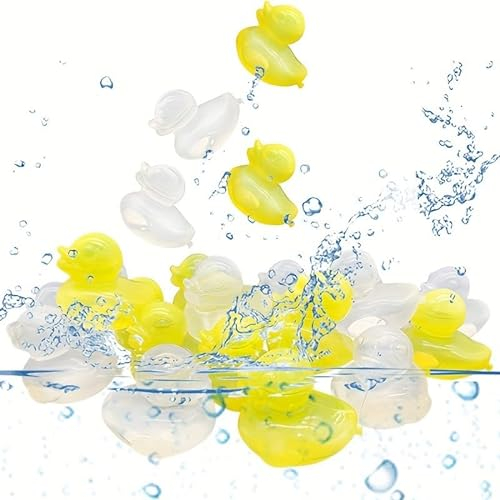 Cubetti di Ghiaccio Riutilizzabili Plastica Cubetti di Ghiaccio per le Feste FaJoek 24 Stück Cubetti Ghiaccio Colorati Forma di Frutta, per Raffreddare Bevande e Alimenti (Anatra)