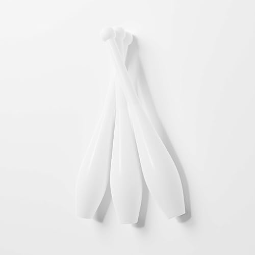 Play Juggling Set di 3 Clave Giocoleria Prima Monoscocca - Bilanciamento Perfetto per Principianti ed Esperti - Bianco
