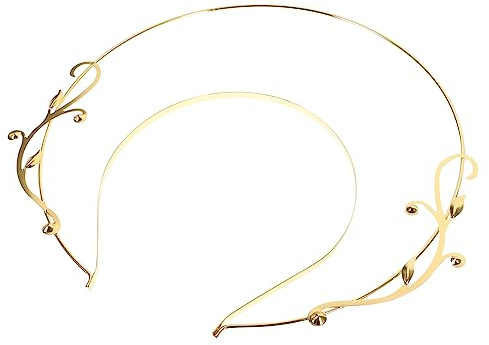 Tiara de Halo Dorada Vintage de Aleación para Mujer Elegante