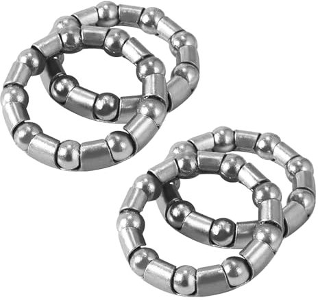 4 Stück Kugellager Fahrrad,Kugellager Kugeln 6.35mm,Stahl Kugellagerkäfige,Kugelring Spacer Lenker Für Fahrrad Vorderrad Achse Innenlager Mittelachse (Außendurchmesser 29 mm,Innen 18 mm）