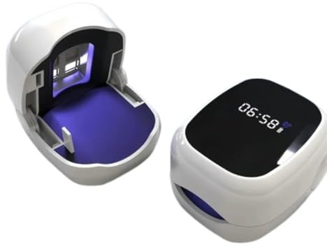 Dispositivo de terapia láser para hongos en las uñas mejorado 2025. Dispositivo de terapia portátil de doble efecto UV + luz azul para uso doméstico 7 minutos de tratamiento para tener uñas sanas