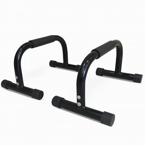 Cannons UK Paire de barres parallèles basses – Barres de gymnastique et de pompes en fer robuste avec pieds antidérapants pour la salle de sport à domicile, le studio et le PT