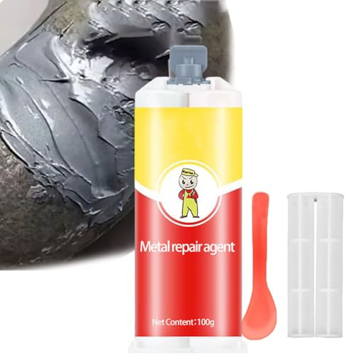 Metallkleber,100g Klebstoff für Metall,Kaltschweißmasse für Metalle,AB Glue Magic Welding Glue,Metallkleber Hitzebeständig, Magischer Schweißkleber,Starker Kleber zur Verklebung von Metall
