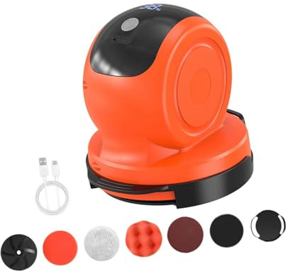 Folpus Car Buffing Polisher Lucidatrice Elettrica Portatile per Auto Ricaricabile con Funzione Antiscivolo Tre Velocità Regolabili Struttura Leggera, Può Scongelare