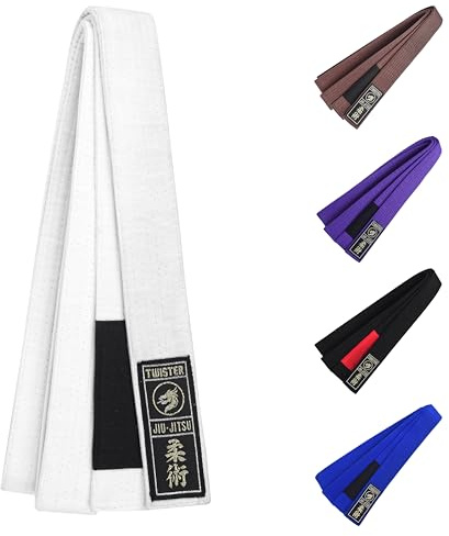 Jiu Jitsu/BJJ Belts 1.5 Wide Premium Quality woven patch 9 stitching professional belts (WHITE, A0)