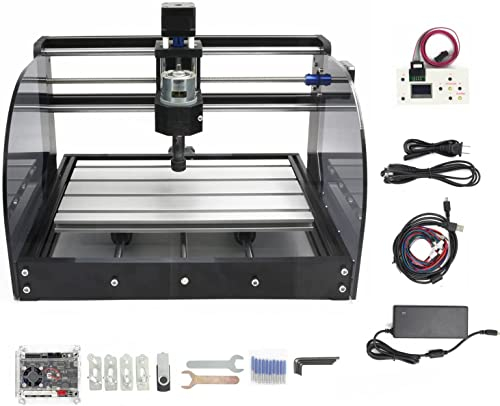 RATTMMOTOR 3 Axis CNC Router 3018 Pro Max Engraving Machine, GRBL Offline Control 420 x 350 x 270 mm for PVC PCB Wood Carving DIY Engraving Machine